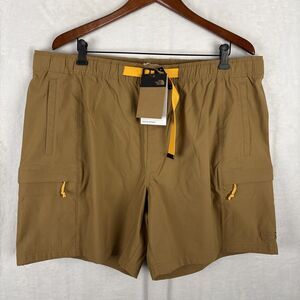The North Face Cargo Shorts Size XXL Class V Belted Brown Pockets 40 Waist NWT